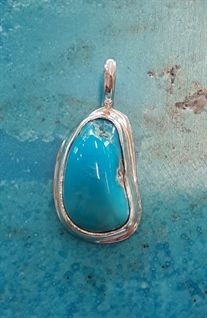 Pendentif en argent sterling goutte d'eau Golden Hill turquoise style sud-ouest pour femme - France